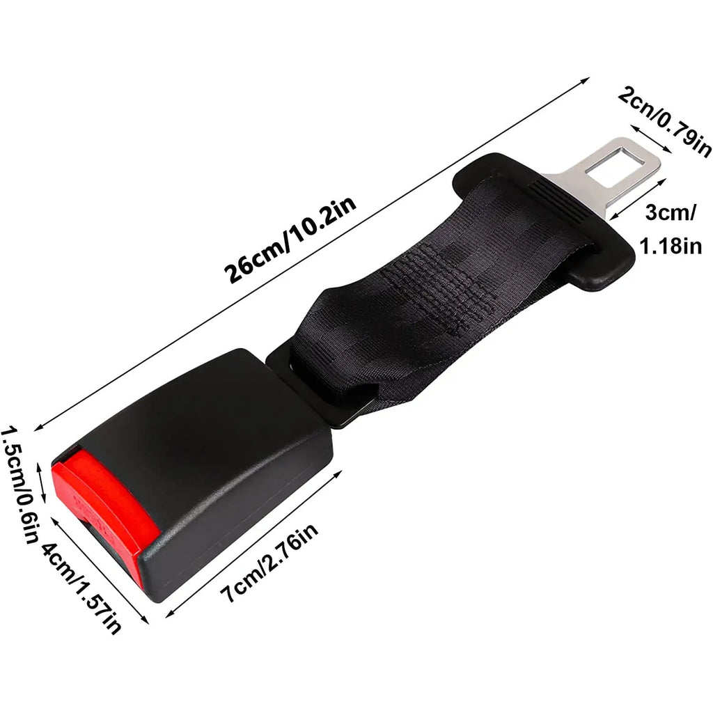 PHANCIR 2-Pack 10.2" Car Seat Belt Extenders, 7/8" Tongue