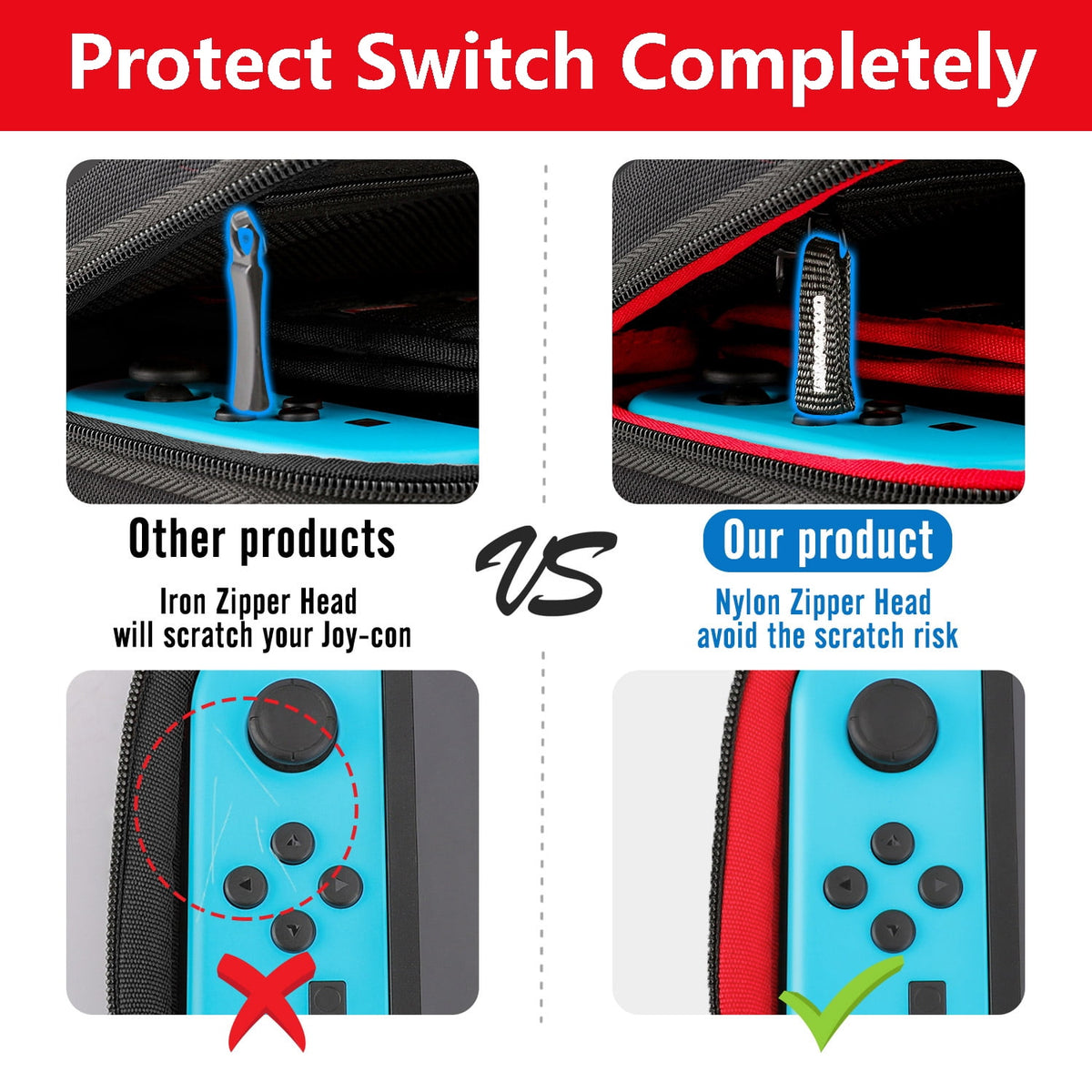 PHANCIR Hard Shell Carrying Case for Nintendo Switch, 20 Game Slots