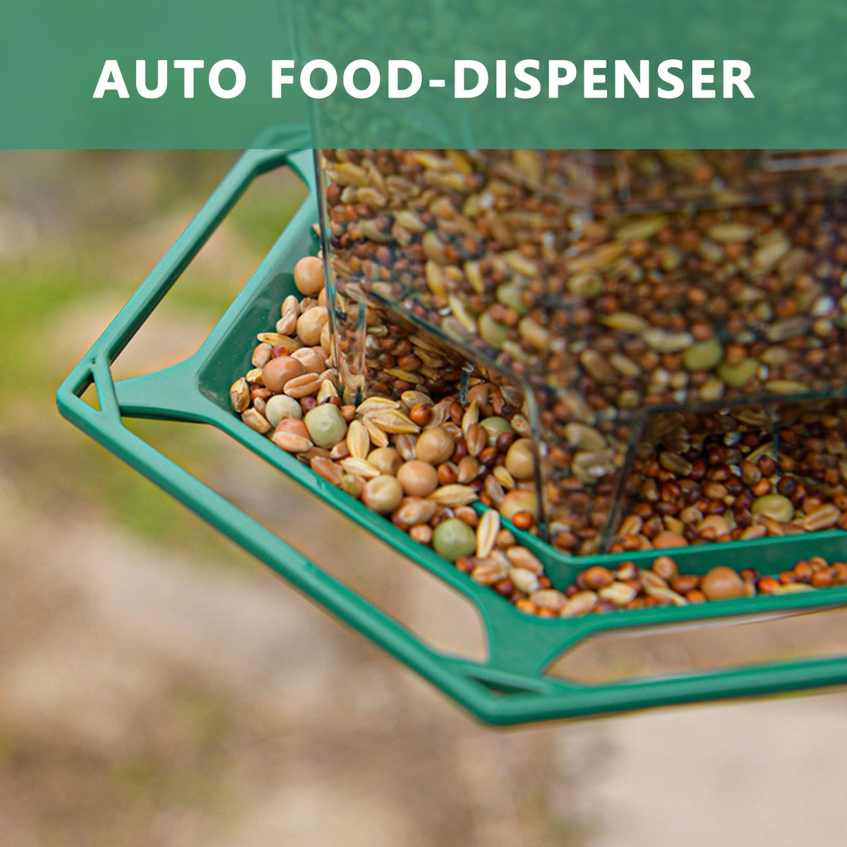 PHANCIR Heavy Duty Hanging Bird Feeder with Latch, 7.8" Tall, Green