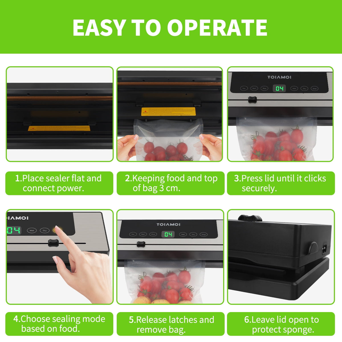 Wet and Dry Vacuum Sealer with Built-In Cutter and 10 Bags