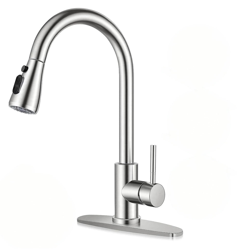 PHANCIR Kitchen Faucet with Pull Down Sprayer, High Arc Single Handle