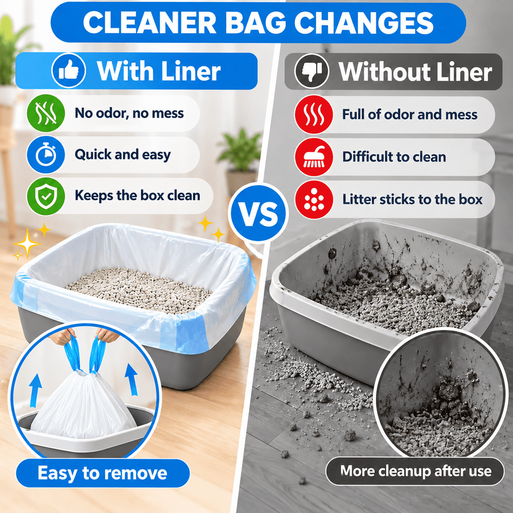 PHANCIR Cat Litter Box Liner Bags, 80 Count