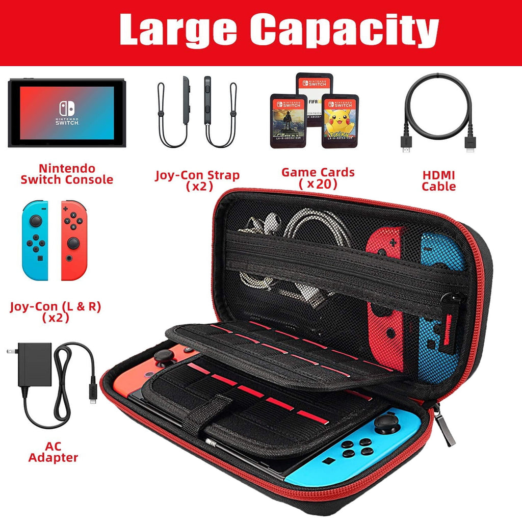 PHANCIR Hard Shell Carrying Case for Nintendo Switch, 20 Game Slots