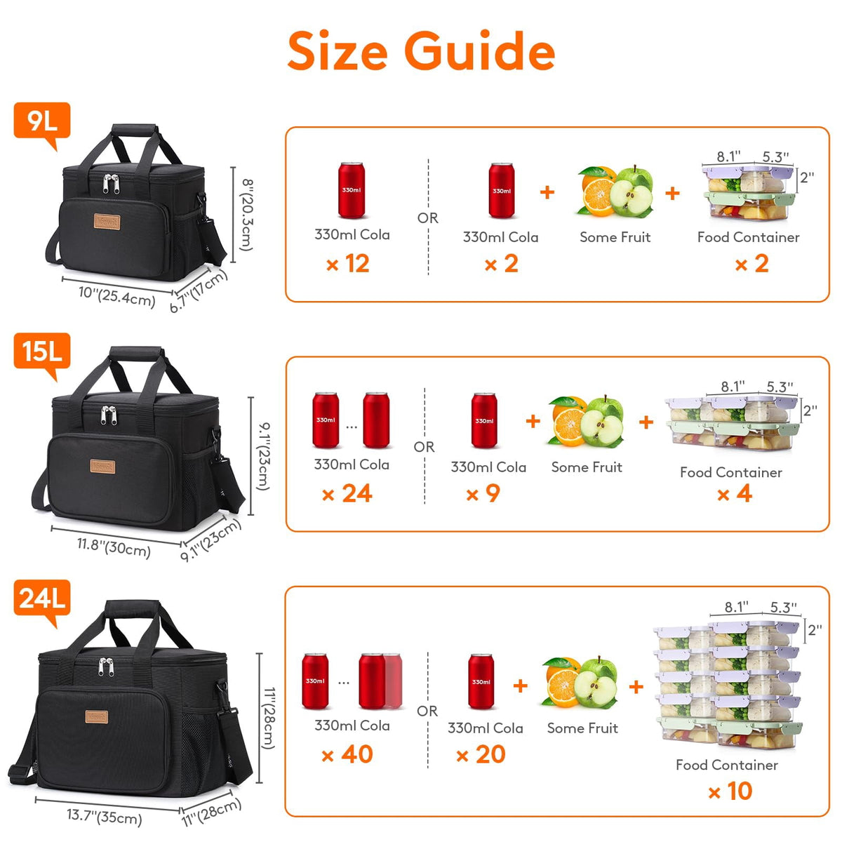 PHANCIR Double-Decker Insulated Lunch Bag