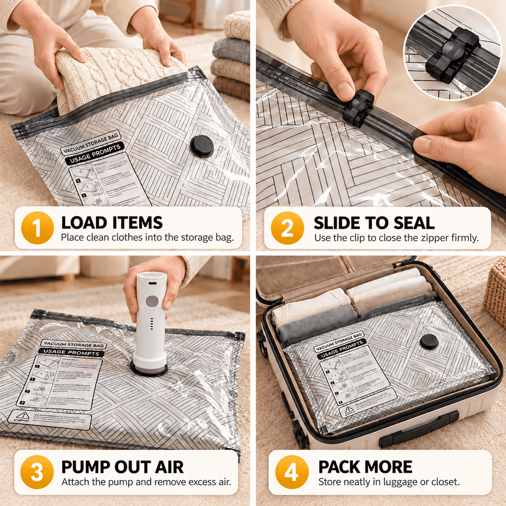 PHANCIR 16-Pack Vacuum Storage Bags with Electric Pump