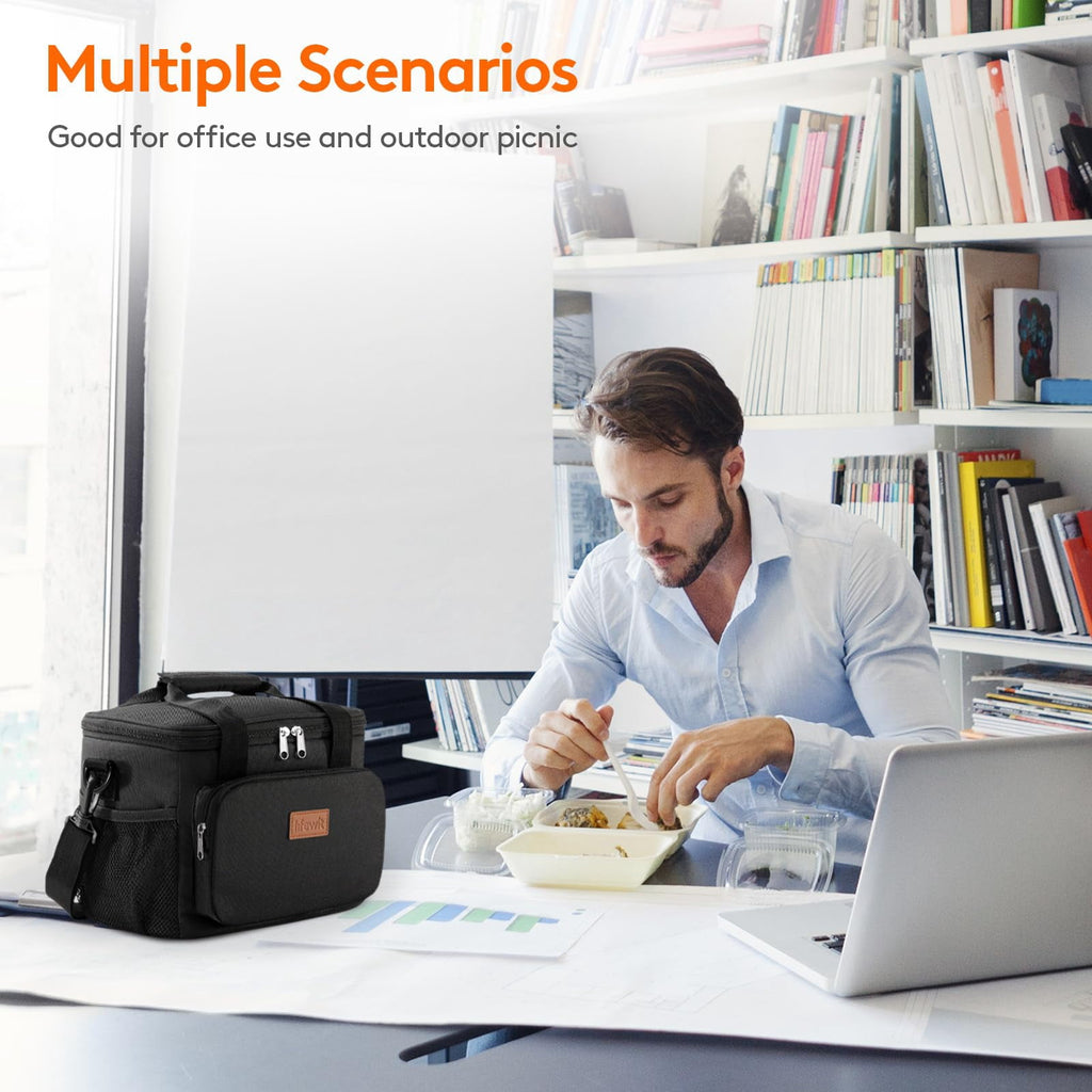 PHANCIR Double-Decker Insulated Lunch Bag