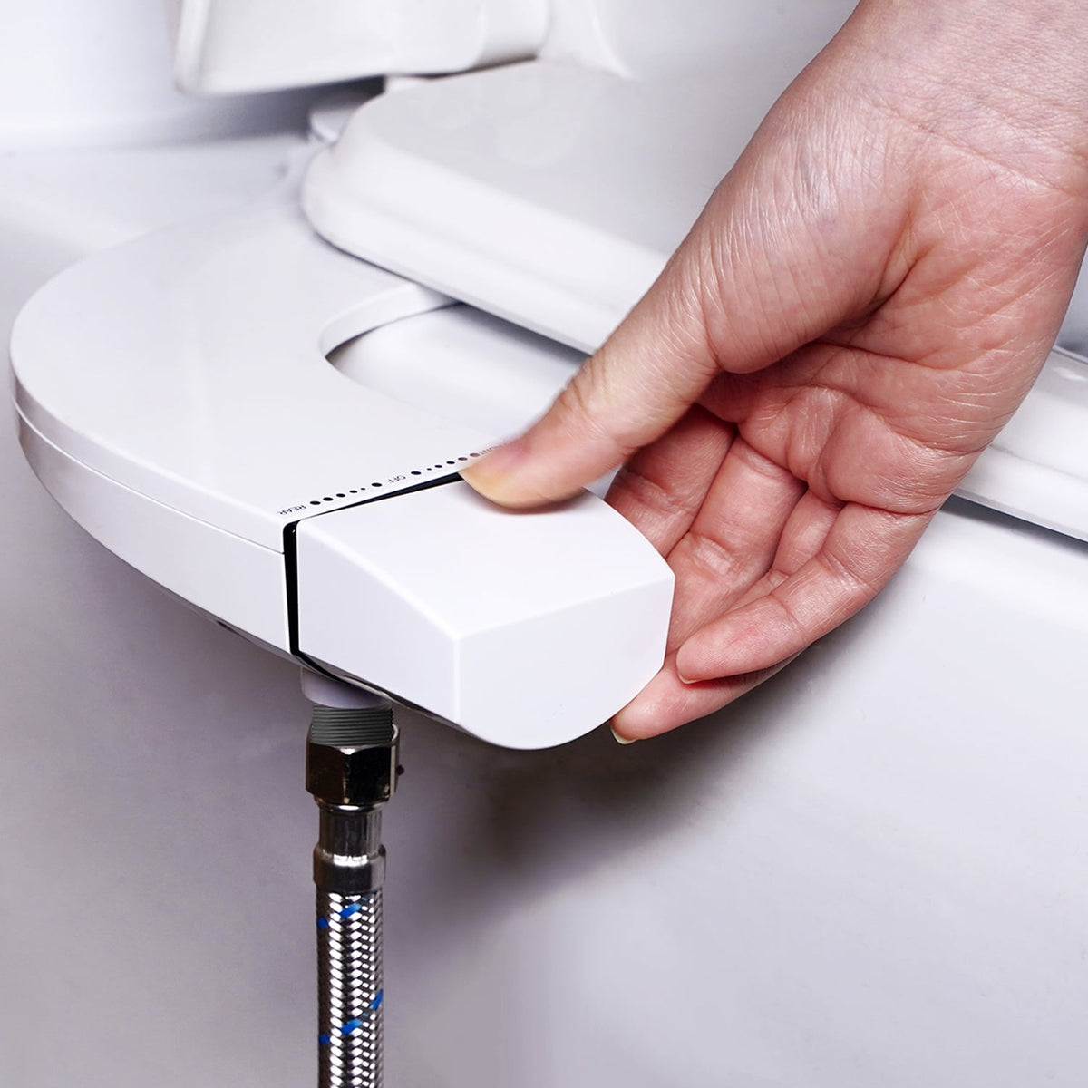 PHANCIR Slim Dual-Nozzle Bidet Attachment, White