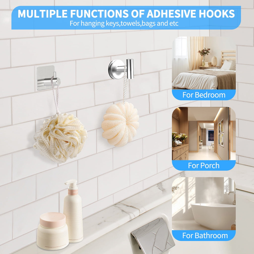 PHANCIR 7-Piece Stainless Steel Bathroom Hardware Set, Nickel-Silver