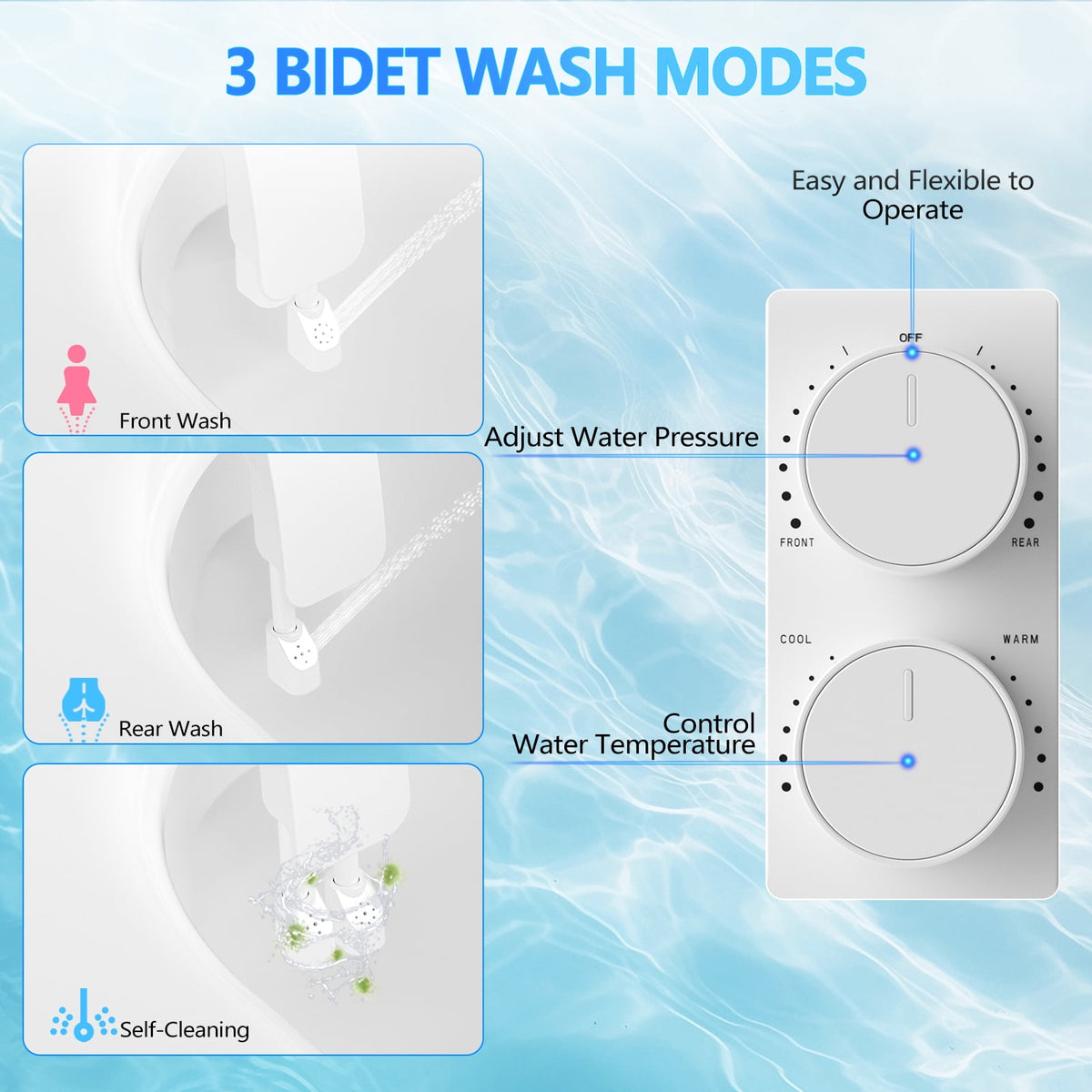PHANCIR Warm and Cold Water Bidet Attachment