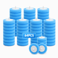 64-Pack Disposable Toilet Brush Refills with Preloaded Cleaner