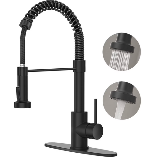PHANCIR Commercial Spring Kitchen Faucet with Pull Down Sprayer