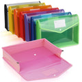 PHANCIR 8-Pack Expanding File Folders, Snap Closure, A4/Letter, Multicolor