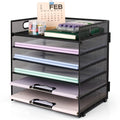 PHANCIR 6-Tier Mesh Desk Organizer & Paper Tray with Handle