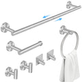 PHANCIR 7-Piece Stainless Steel Bathroom Hardware Set, Nickel-Silver