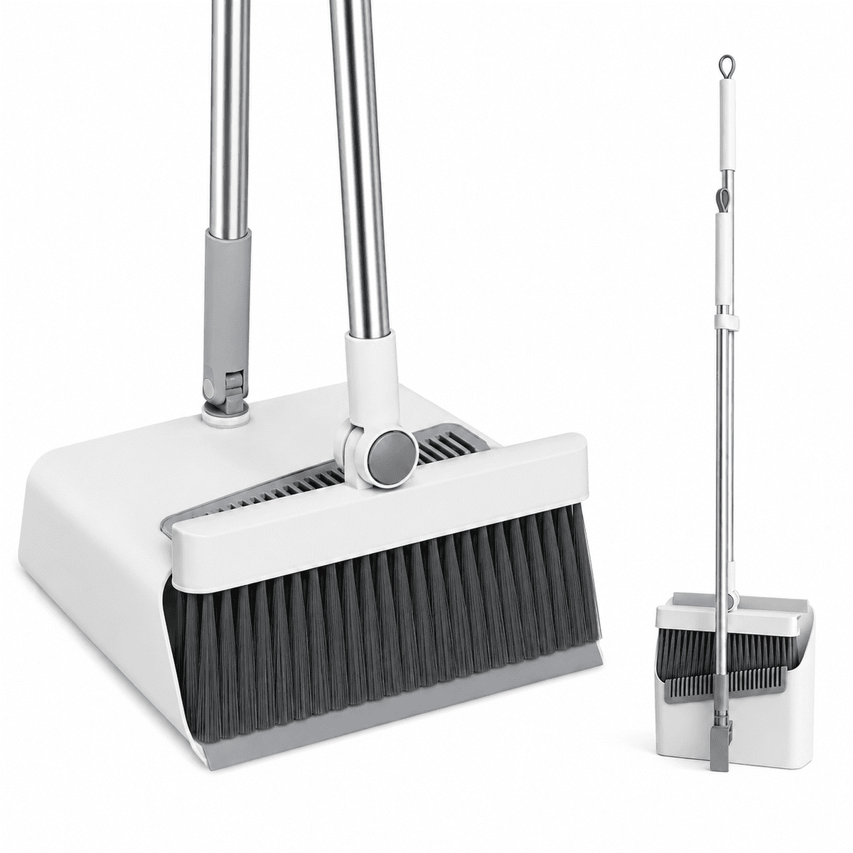 PHANCIR Broom and Dustpan Set with Long Handle