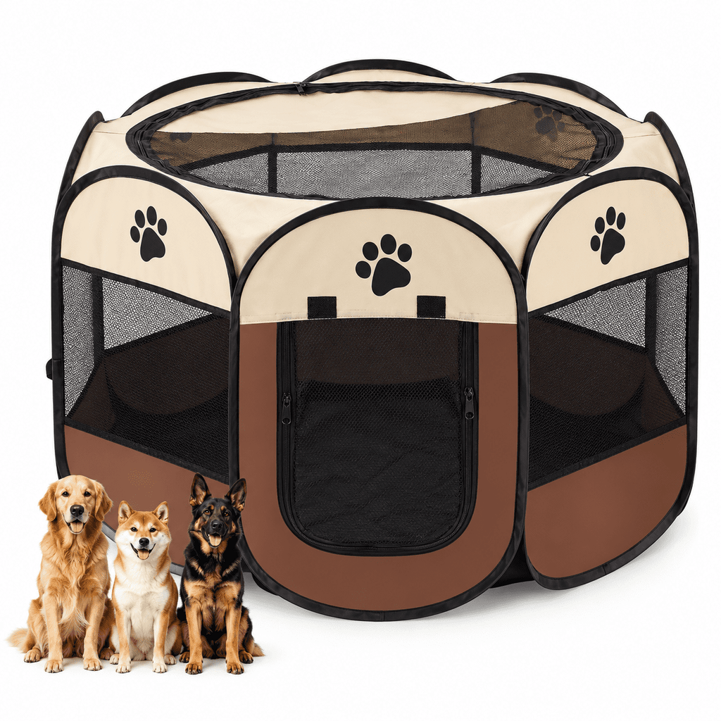 PHANCIR Foldable Octagon Pet Playpen