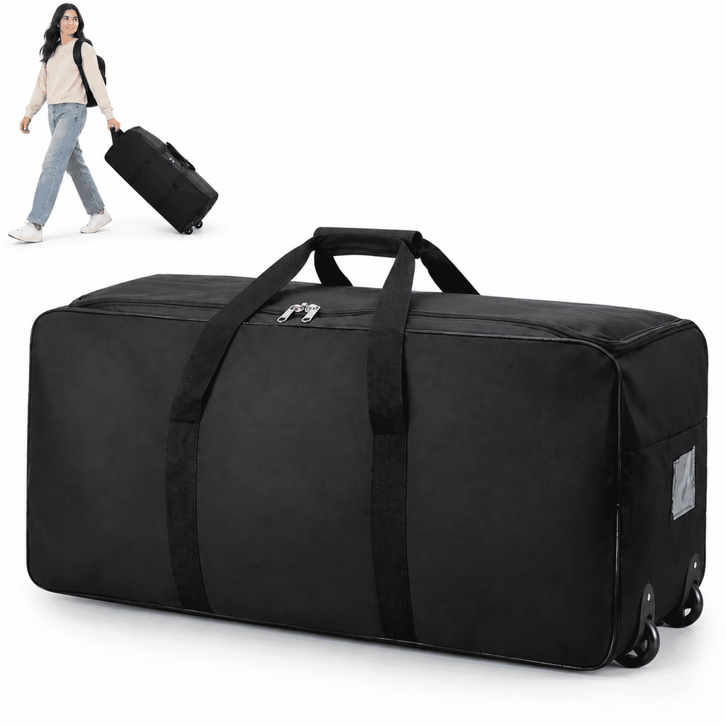 PHANCIR 120L Rolling Moving Bag with 2 Wheels