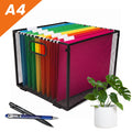 PHANCIR Foldable Mesh Metal Hanging File Organizer, Medium