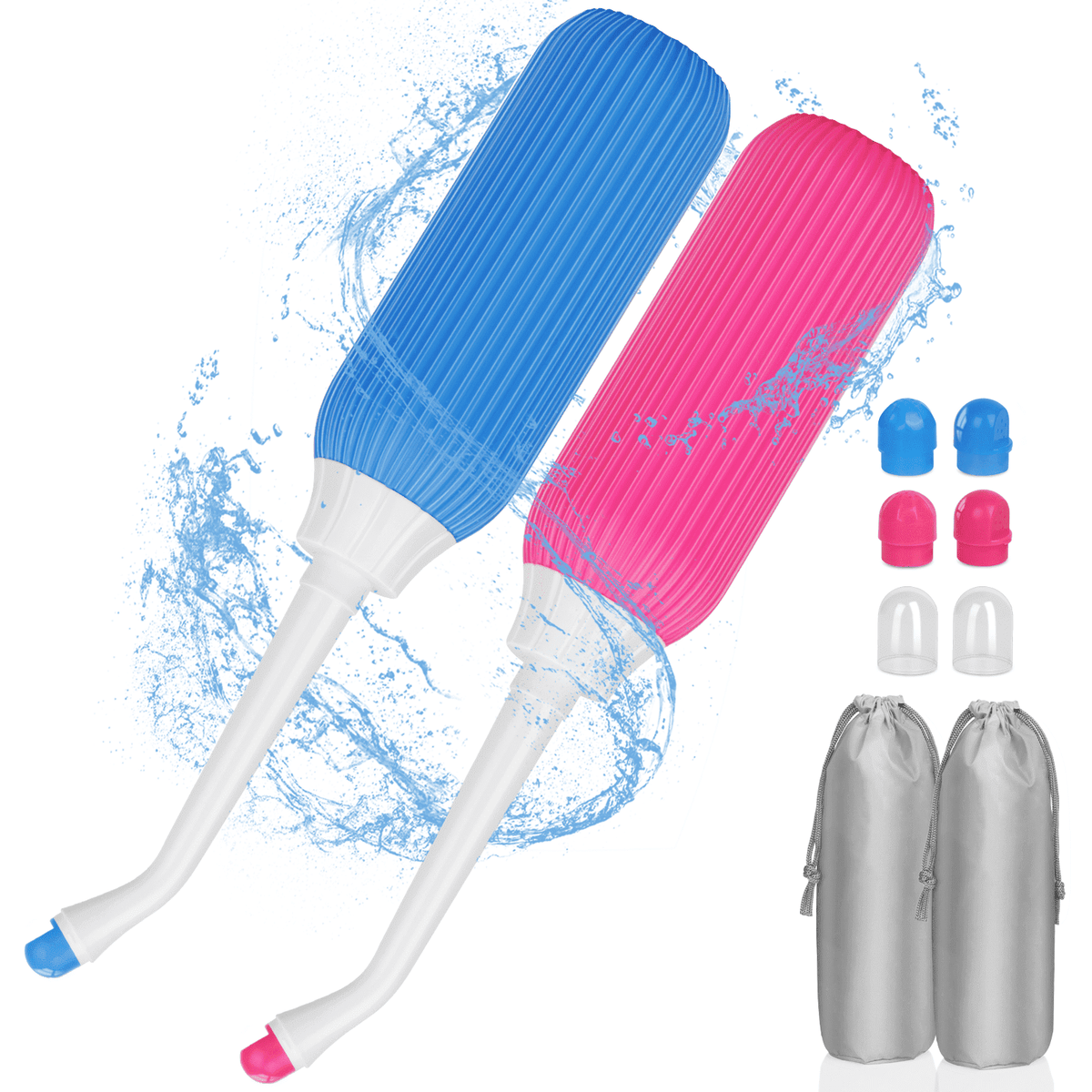 PHANCIR 2-Pack 500ml Portable Bidet Bottles with 2 Nozzles