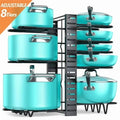 PHANCIR Adjustable 8-Tier Pot & Pan Organizer Rack with Anti-Slip Pads