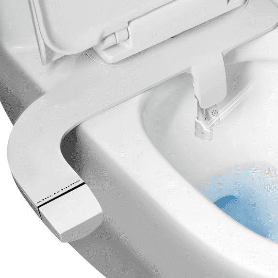 PHANCIR Slim Dual-Nozzle Bidet Attachment, White