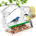 PHANCIR Clear Window Bird Feeder with Suction Cups