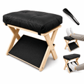 PHANCIR 2-Tier Wooden Under Desk Footrest