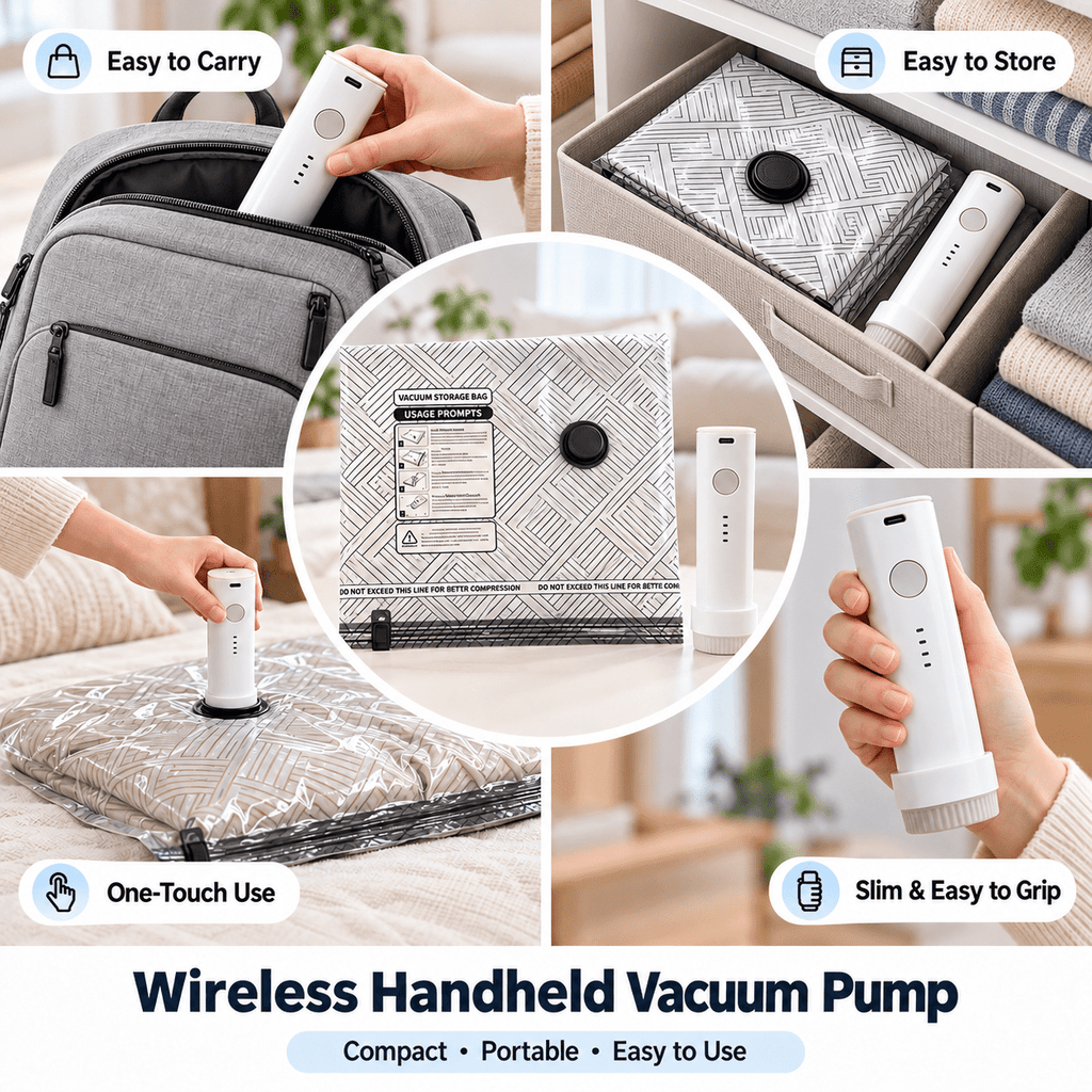 PHANCIR 16-Pack Vacuum Storage Bags with Electric Pump