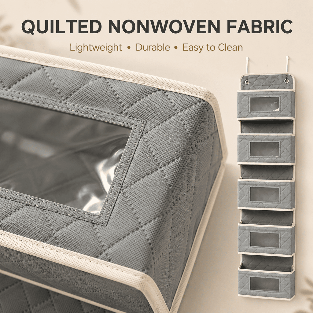 PHANCIR 6-Tier Over-the-Door Organizer, Gray