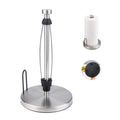 PHANCIR Metal Paper Towel Holder with Non-Slip Base, Silver