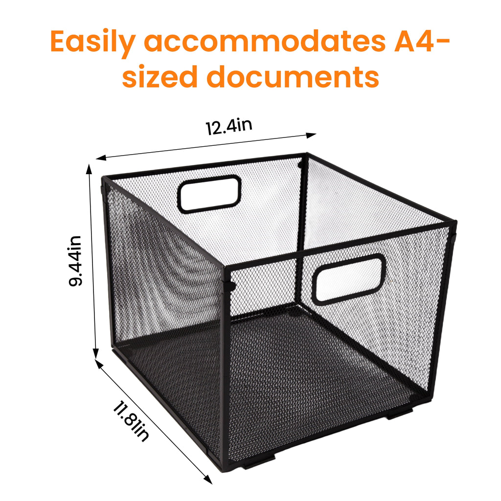 PHANCIR Foldable Mesh Metal Hanging File Organizer, Medium