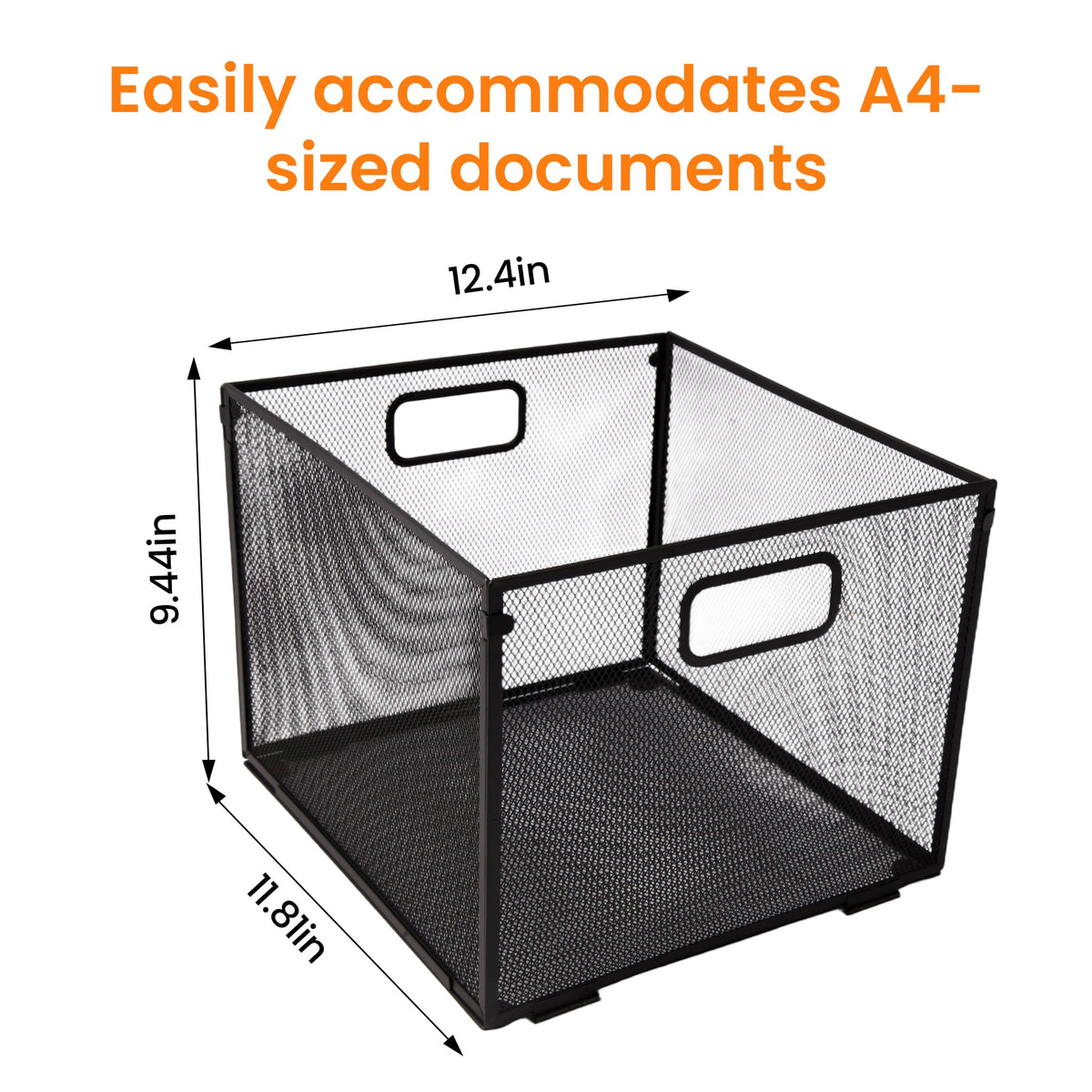 PHANCIR Foldable Mesh Metal Hanging File Organizer, Medium