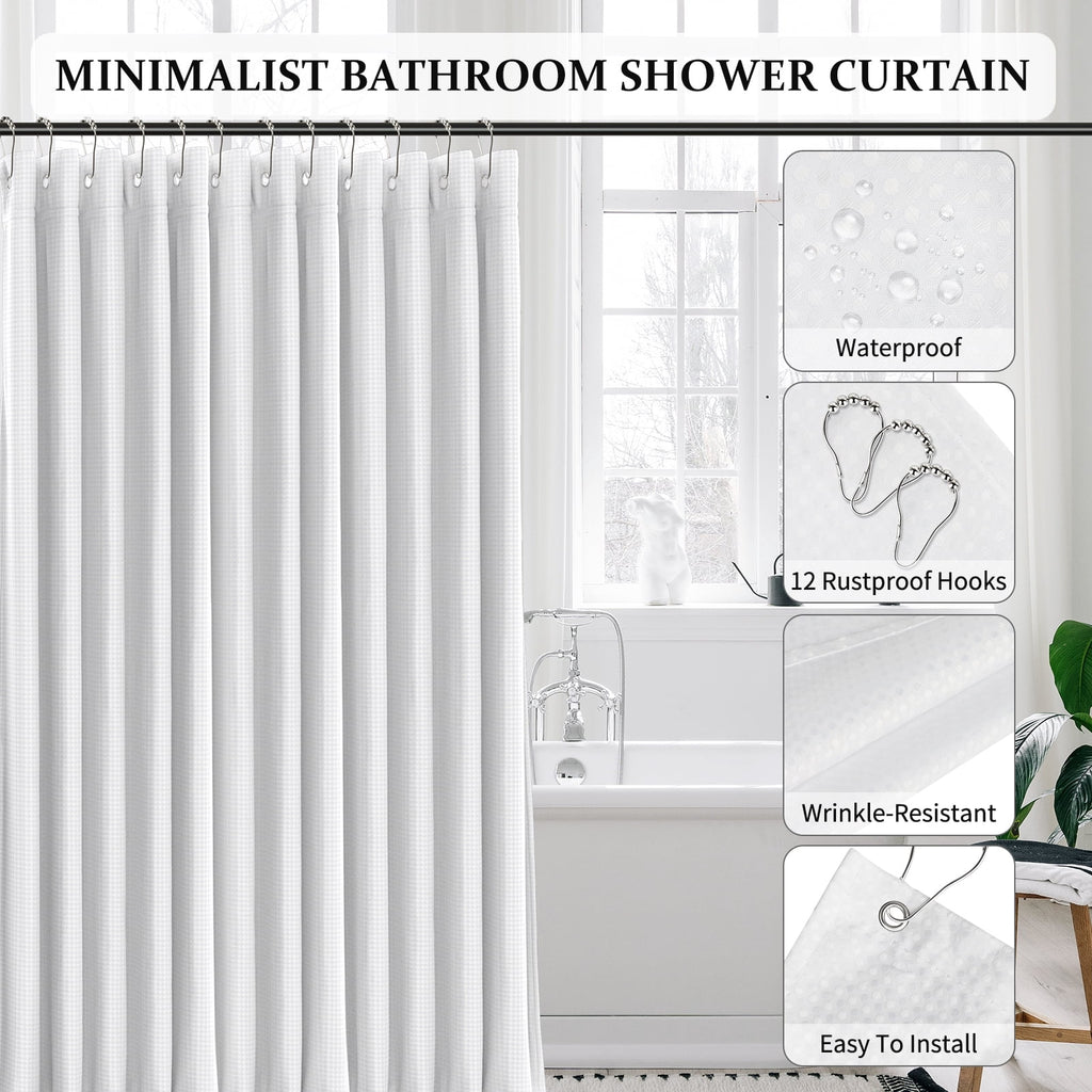 PHANCIR 22-Piece Bathroom Accessories Set with Shower Curtain, White