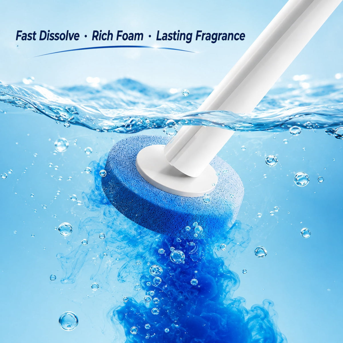 64-Pack Disposable Toilet Brush Refills with Preloaded Cleaner