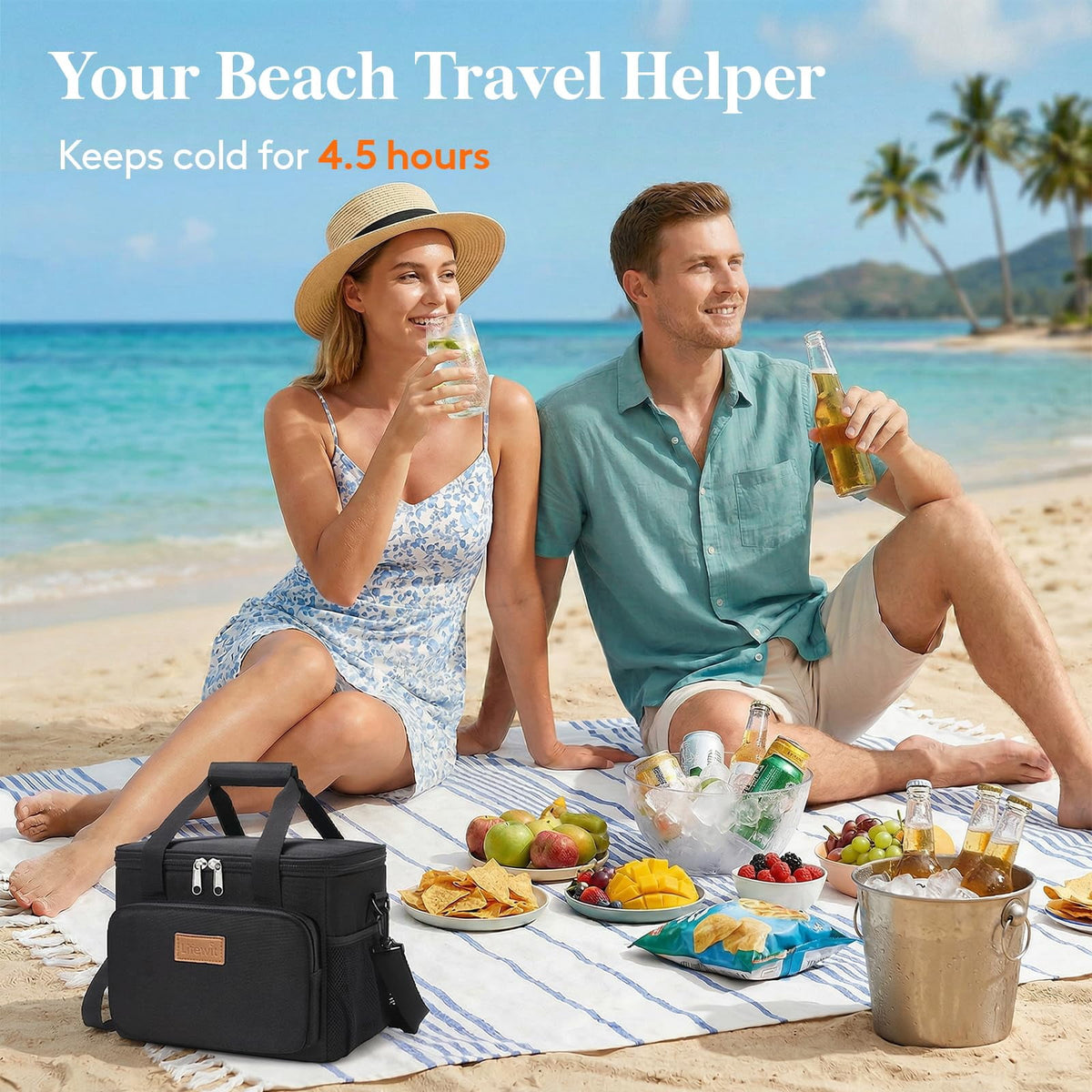PHANCIR Double-Decker Insulated Lunch Bag