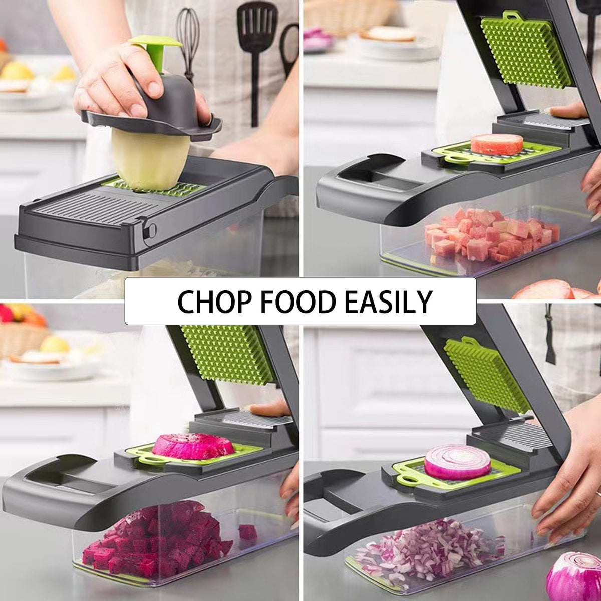 PHANCIR 17-in-1 Vegetable Chopper with Container