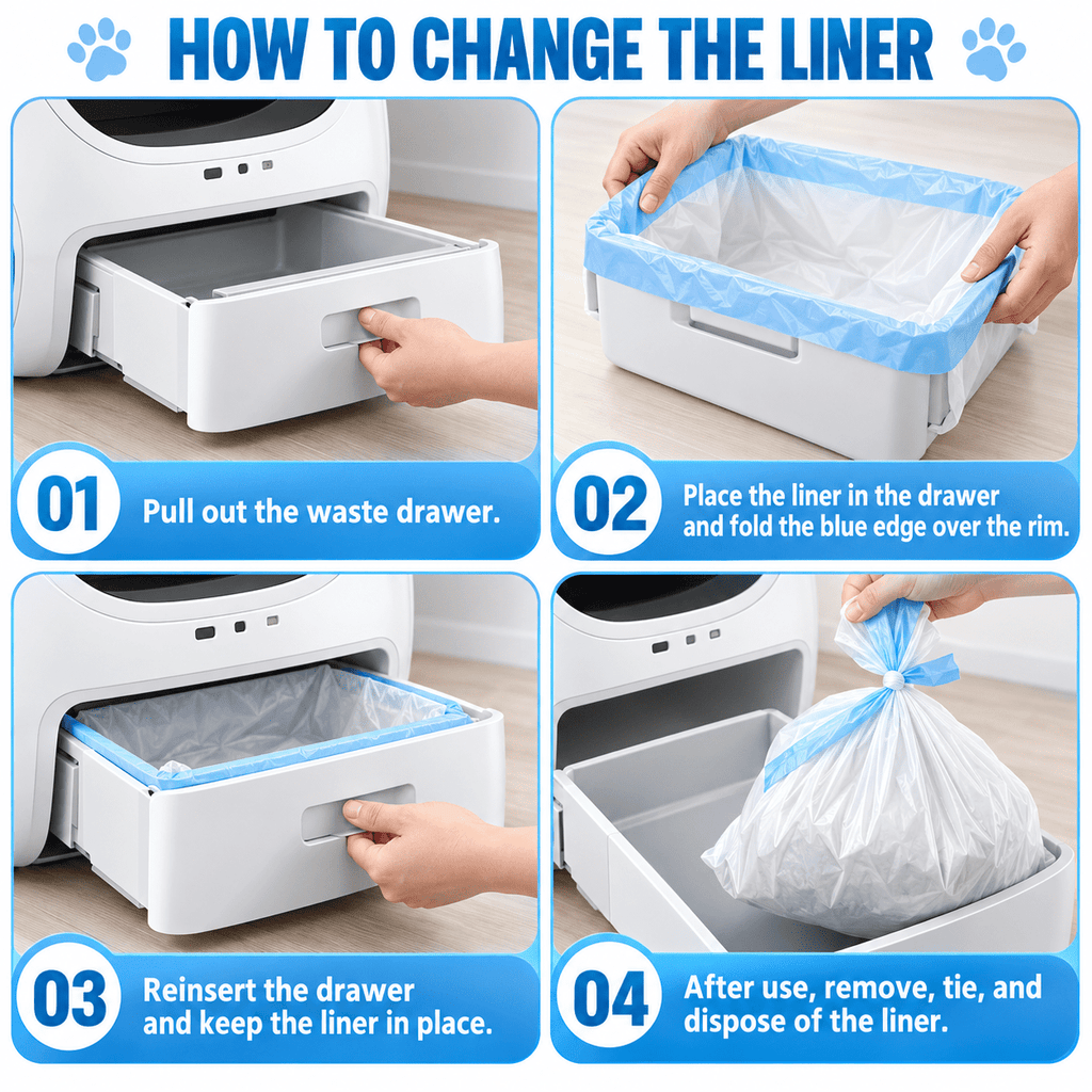 PHANCIR Cat Litter Box Liner Bags, 80 Count