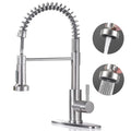 PHANCIR Commercial Spring Kitchen Faucet with Pull Down Sprayer