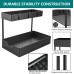 PHANCIR 1-Pack L-Shape Under Sink Organizer, 2 Tier Multi-Purpose Large Capacity Kitchen Under Sink Organizers And Storage Easy Access Sliding Storage Drawer With Hooks For Bathroom Under Sink
