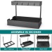 PHANCIR 1-Pack L-Shape Under Sink Organizer, 2 Tier Multi-Purpose Large Capacity Kitchen Under Sink Organizers And Storage Easy Access Sliding Storage Drawer With Hooks For Bathroom Under Sink
