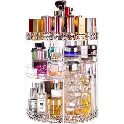 PHANCIR Makeup Organizer 360 Degree Rotating Cosmetic Storage Organizer, 7-Layer Adjustable Large Capacity Makeup Display Case, Fits Perfume Jewelry Makeup Brushes and Lipsticks