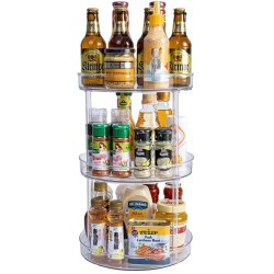 PHANCIR 3 Tier Rotating Lazy Susan Turntable Cabinet Counter Organizer