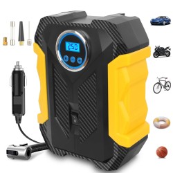 PHANCIR Tire Inflator Air Compressor, Cordless 150PSI Car Air Pump with Digital Dual Screen, Small Car Tire Inflator with LED for Car, Bike, Ball