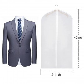 PHANCIR Hanging Garment Bag Clear Full Zipper Travel dress Suit Bags 24'' x 40''/10 Pack