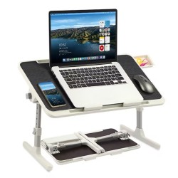 PHANCIR Height & Angle Adjustable Lap Desk, Laptop Stand Bed Tray, Foldable Laptop Desk for Couch Sofa Floor, Black