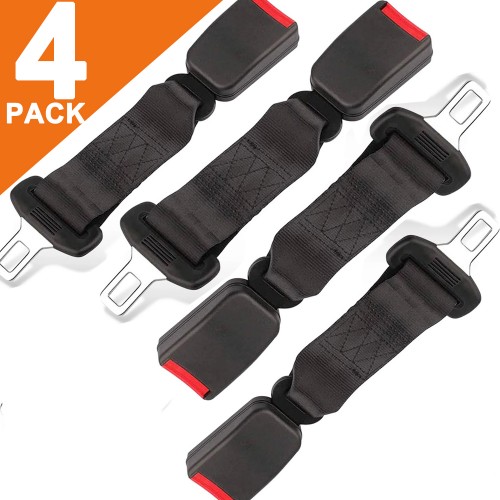 PHANCIR 4 Pack 9-inch Seat Belt Extender for Cars Universal Seat Belt Car Buckle Extension Buckle Up (7/8" Tongue Width)