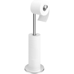 PHANCIR Stand Toilet Paper Holder Bathroom Tissue Paper Roll Holders Silver