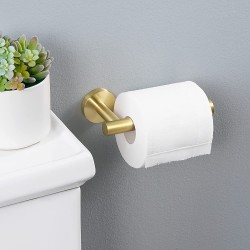 PHANCIR Toilet Paper Holder Wall Mount Bathroom Tissue Paper Roll Holders Matt Gold