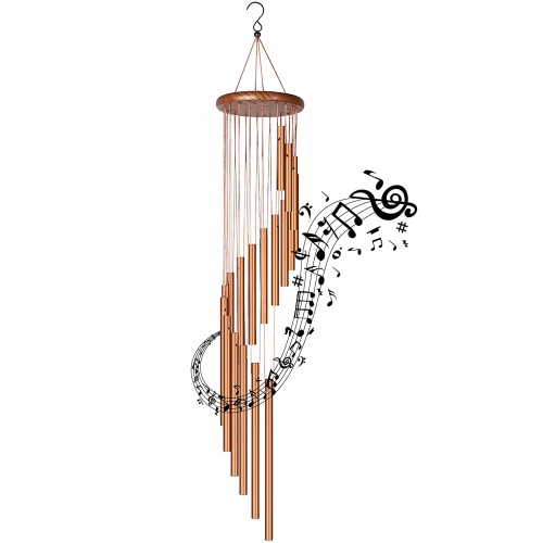 PHANCIR 23" Memorial Wind Chimes for Outdoor Patio with Aluminum Alloy Tubes and Hook
