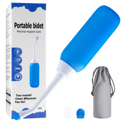 PHANCIR 1 Pc Portable Travel Bidet Easy Store Nozzle and Carry Bag, Blue